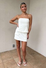 Structured Strapless Top Mini Skirt Set