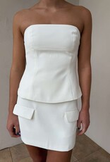 Structured Strapless Top Mini Skirt Set