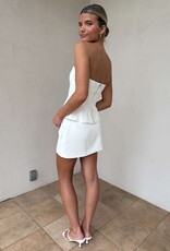 Structured Strapless Top Mini Skirt Set