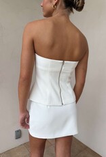 Structured Strapless Top Mini Skirt Set
