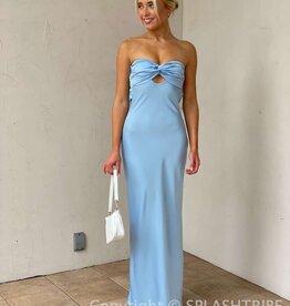Michelle Satin Strapless Maxi Dress