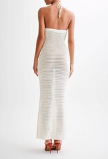 Floral Halter Crochet Maxi Beach Dress