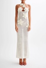 Floral Halter Crochet Maxi Beach Dress