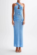 Floral Halter Crochet Maxi Beach Dress
