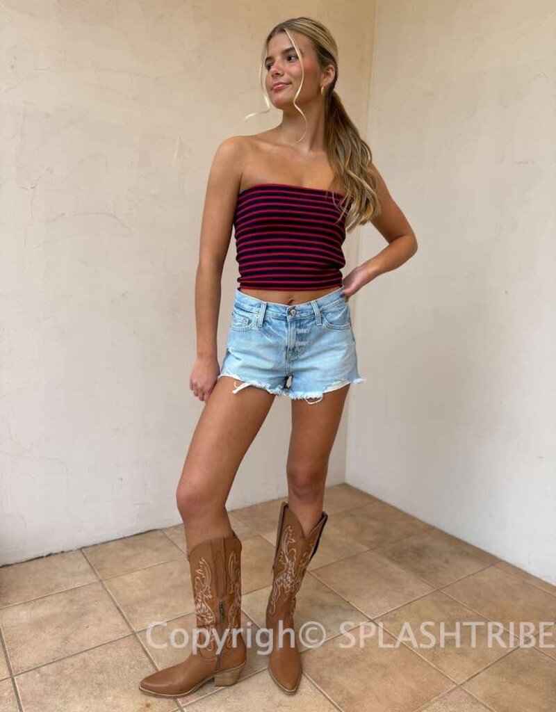 Striped Core Basic Tube Top