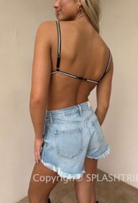 Crystals Embellished Bra Top O/S Black