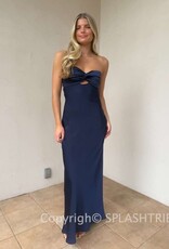 Michelle Satin Strapless Maxi Dress
