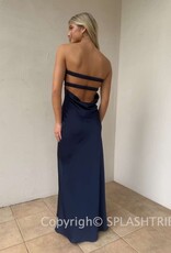 Michelle Satin Strapless Maxi Dress