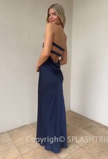 Michelle Satin Strapless Maxi Dress