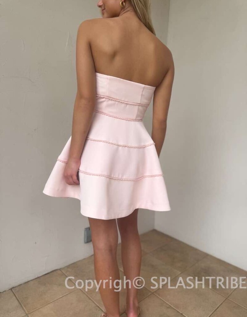 Pearl Trimmed Mini Dress