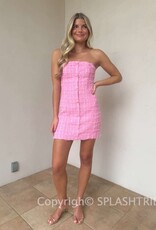 Tweed Strapless Mini Dress