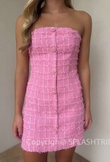 Tweed Strapless Mini Dress