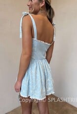 Eyelet Shoulder Tie Romper