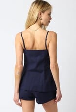 Jami Cami Strap Button Front Top
