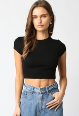 Short Sleeve Basic Crop Top