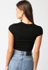 Short Sleeve Basic Crop Top