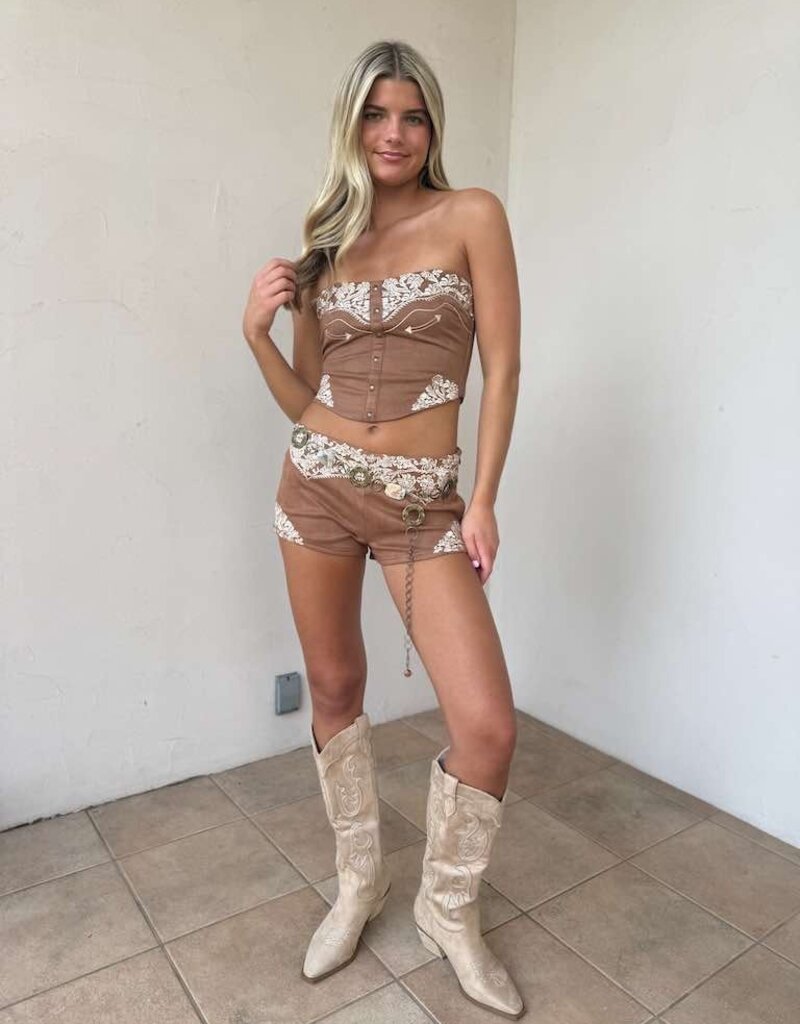 Montana Western Bustier Crop Top