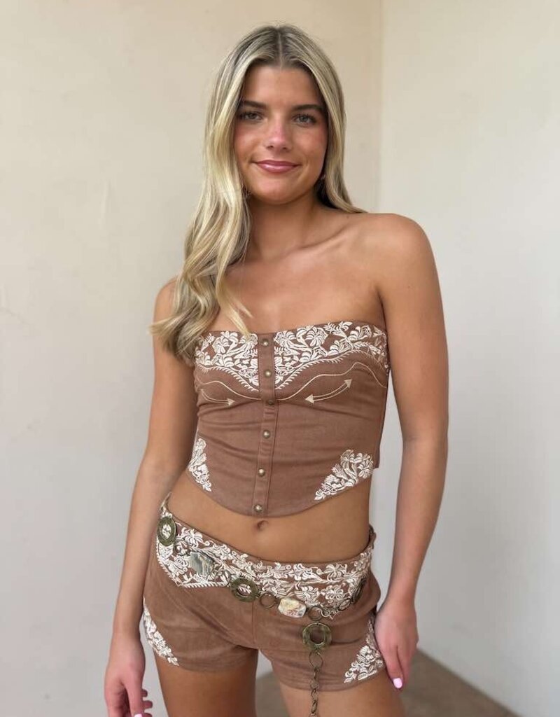 Montana Western Bustier Crop Top