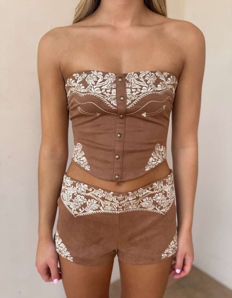 Montana Western Bustier Crop Top