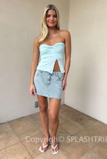 Front Twist Strapless Tube Top