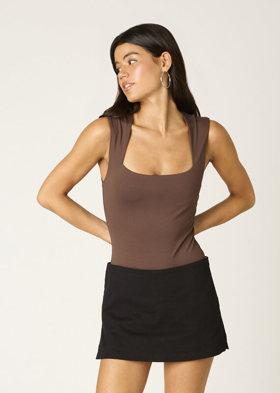 Square Neck Wide Strap Bodysuit