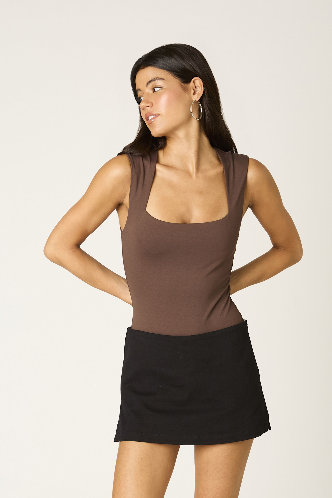 Full Size Round Neck Wide Strap Bodysuit