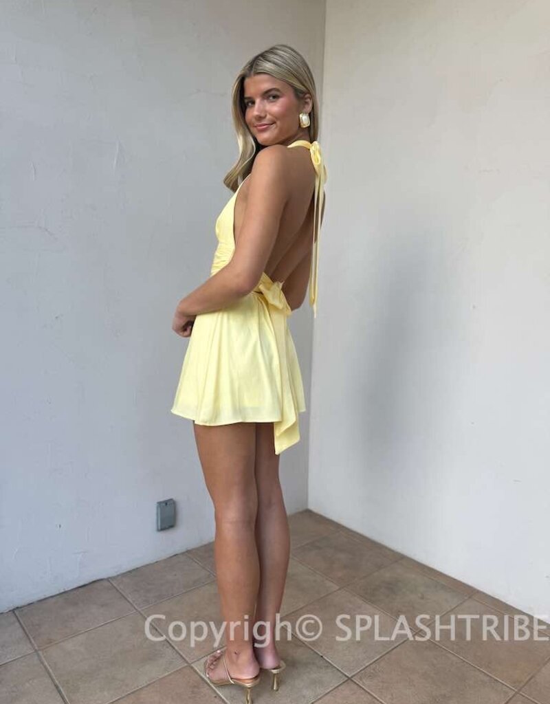 Halter Open Back Romper