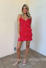 Polka Dot Ruffle Mini Dress