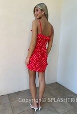 Polka Dot Ruffle Mini Dress