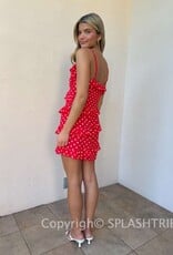Polka Dot Ruffle Mini Dress