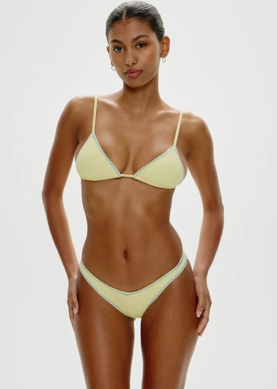 Frankies Bikinis Lumia Ribbed Triangle Bikini Top