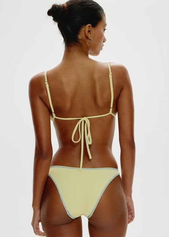 Frankies Bikinis Harper Ribbed Cheeky Bikini Bottom