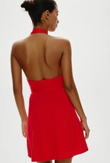 Frankies Bikinis Evening Cloud Halter Wrap Mini Dress