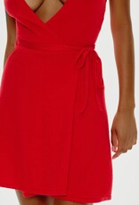 Frankies Bikinis Evening Cloud Halter Wrap Mini Dress