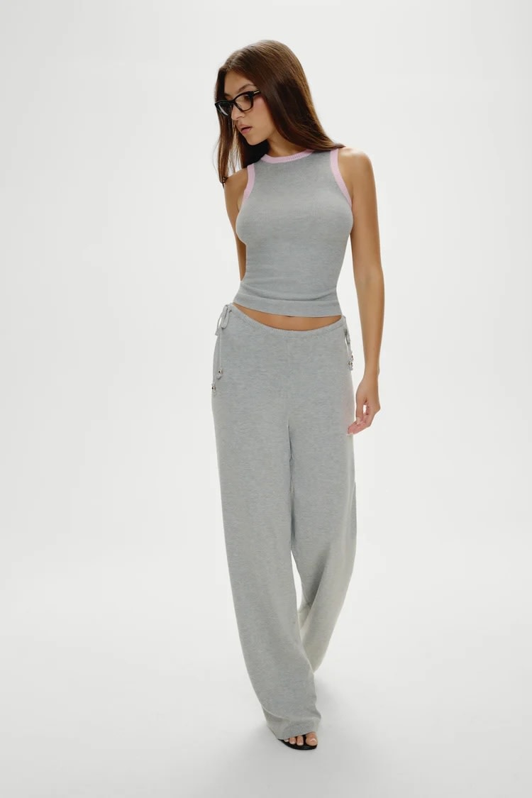Breeze Low Rise Knit Pants - SPLASH