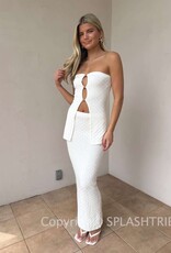 Textured Knit Top and Maxi Skirt Set