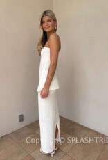 Textured Knit Top and Maxi Skirt Set