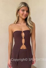 Textured Knit Top and Maxi Skirt Set