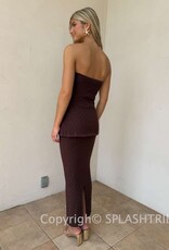 Textured Knit Top and Maxi Skirt Set