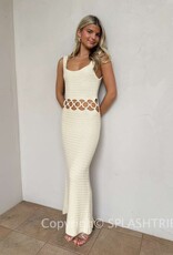 Crochet Ring Cutout Midi Dress