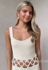 Crochet Ring Cutout Midi Dress