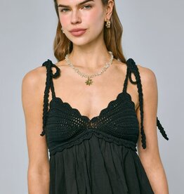 Crochet Bust Shoulder Tie Top