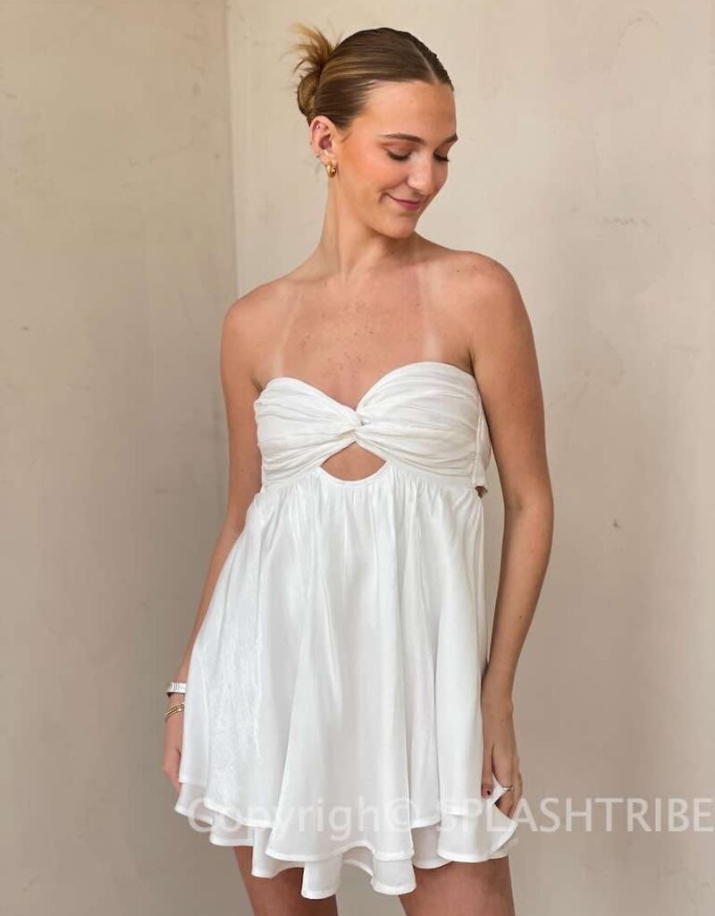 Ada Shimmer Twist Bust Mini Dress