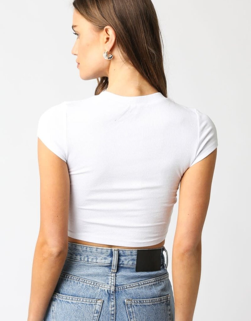 Short Sleeve Basic Crop Top