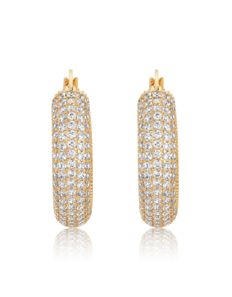 Sparkle Bits Mini Crystal Hoops Clear G