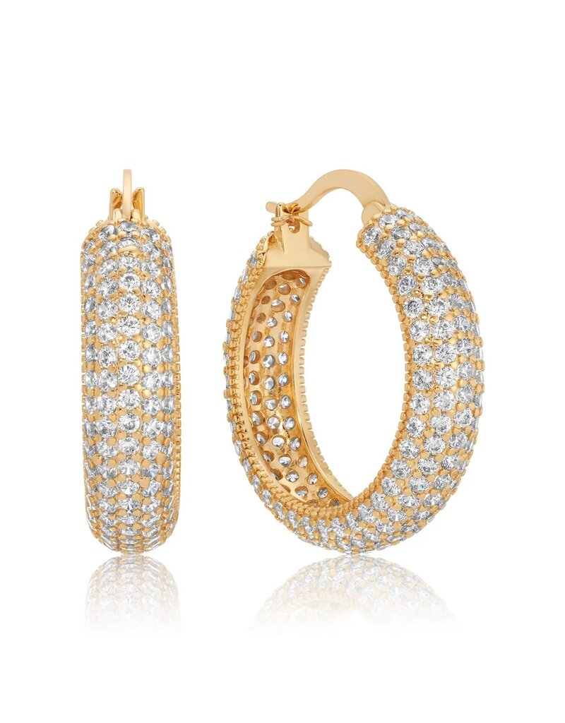 Sparkle Bits Mini Crystal Hoops Clear G