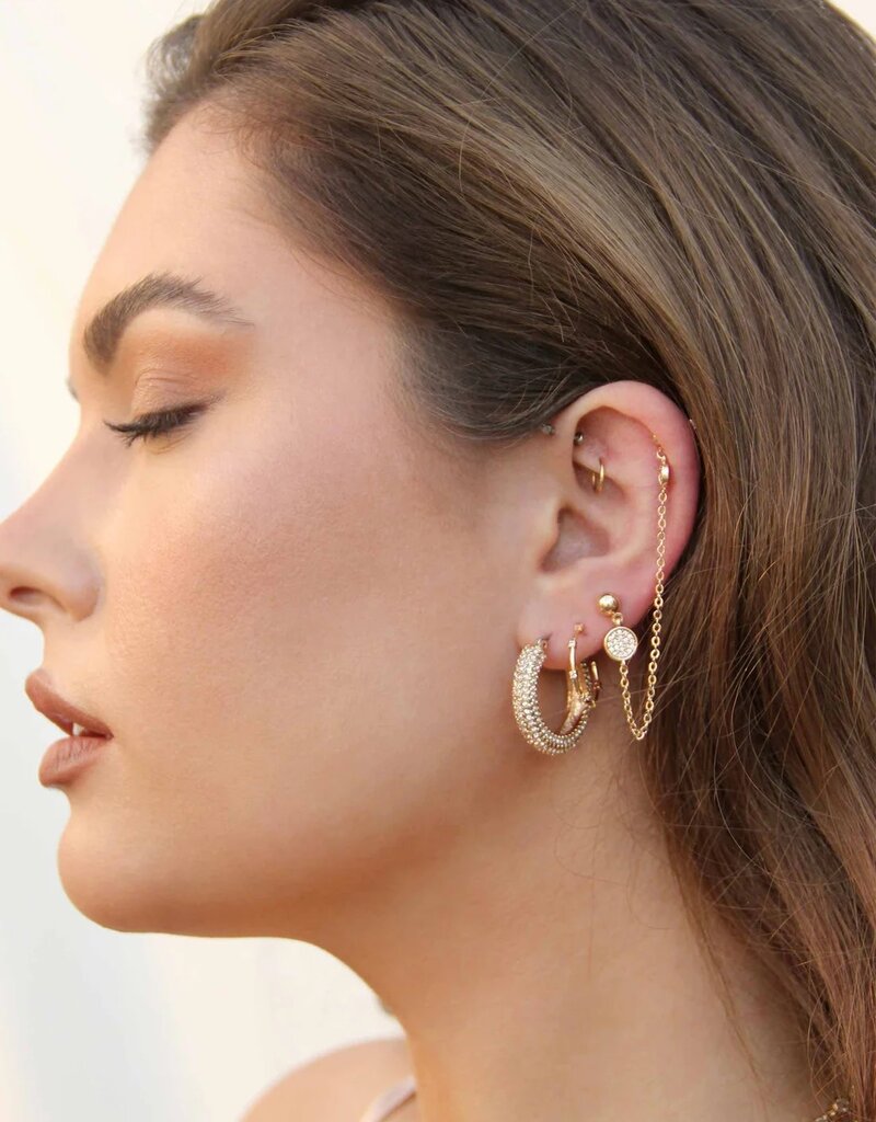 Sparkle Bits Mini Crystal Hoops Clear G