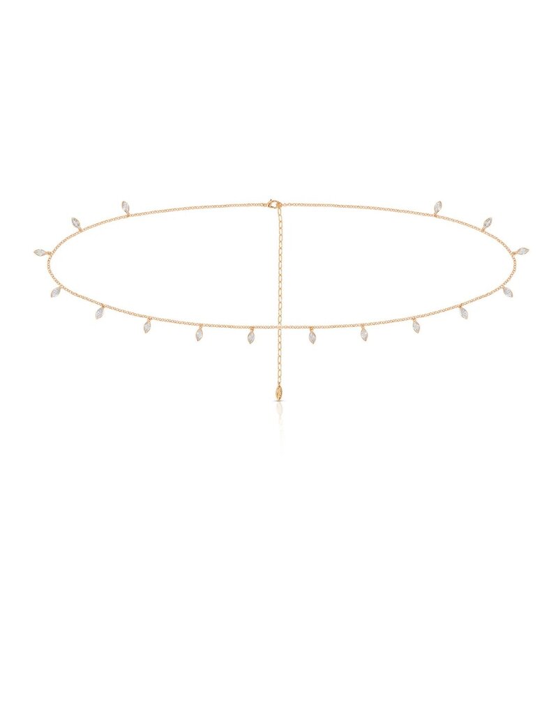 Crystal Droplet Thin Cha Body Chain G