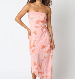 Reina Floral Asymmetrical Hem Maxi Dress
