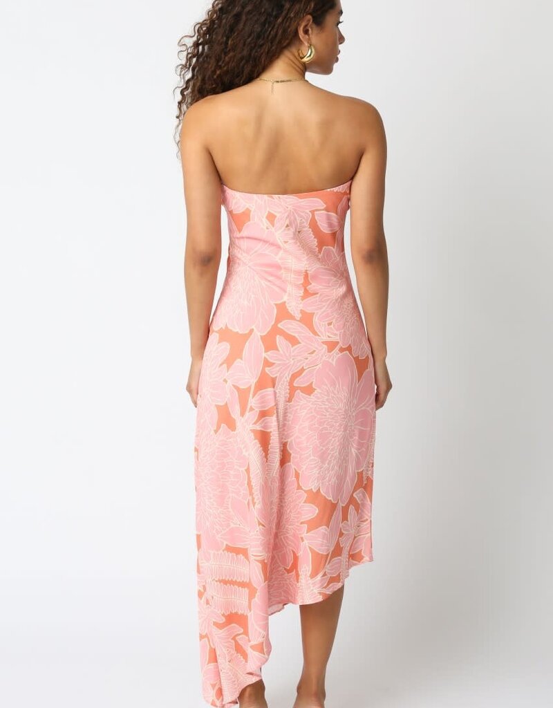 Reina Floral Asymmetrical Hem Maxi Dress